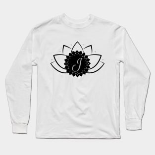 J - Lotus Flower Monogram Long Sleeve T-Shirt